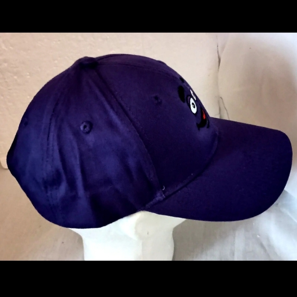 McDonalds Restaurant Grimace Face Purple Cap Hat New OSFM - Picture 4 of 5